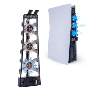 【SONY 索尼】PS5專用 副廠  DOBE 數位/光碟版主機 LED藍光 高速散熱風扇(TP5-1523)