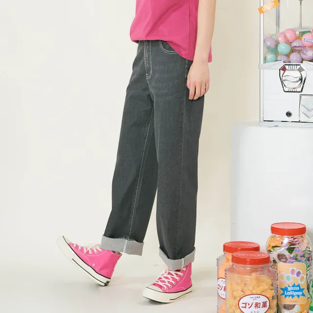 【gozo】幾何口袋直筒牛仔褲(兩色)