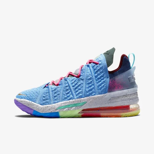 【NIKE 耐吉】Nike LeBron XVIII 男 籃球鞋 運動 氣墊 包覆 穩定 緩震 詹皇18代 藍彩(DM2813-400)