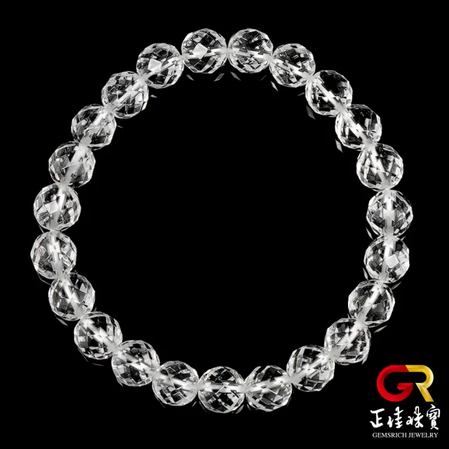 【正佳珠寶】白水晶 極品角度白水晶 8mm 白水晶手珠｜日本彈力繩(能量磁場之王)