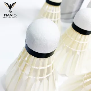 【HAVIS】H016-6練習級羽毛球-12入(適合一般初學者 羽毛球 羽球 練習羽毛球 軟木羽毛球 鴨毛羽毛球)