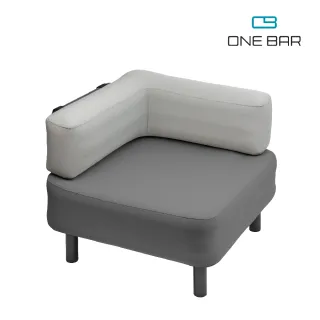 【ONE BAR 玩吧】行動充氣沙發 L type 深灰坐墊系列(戶外休閒椅)