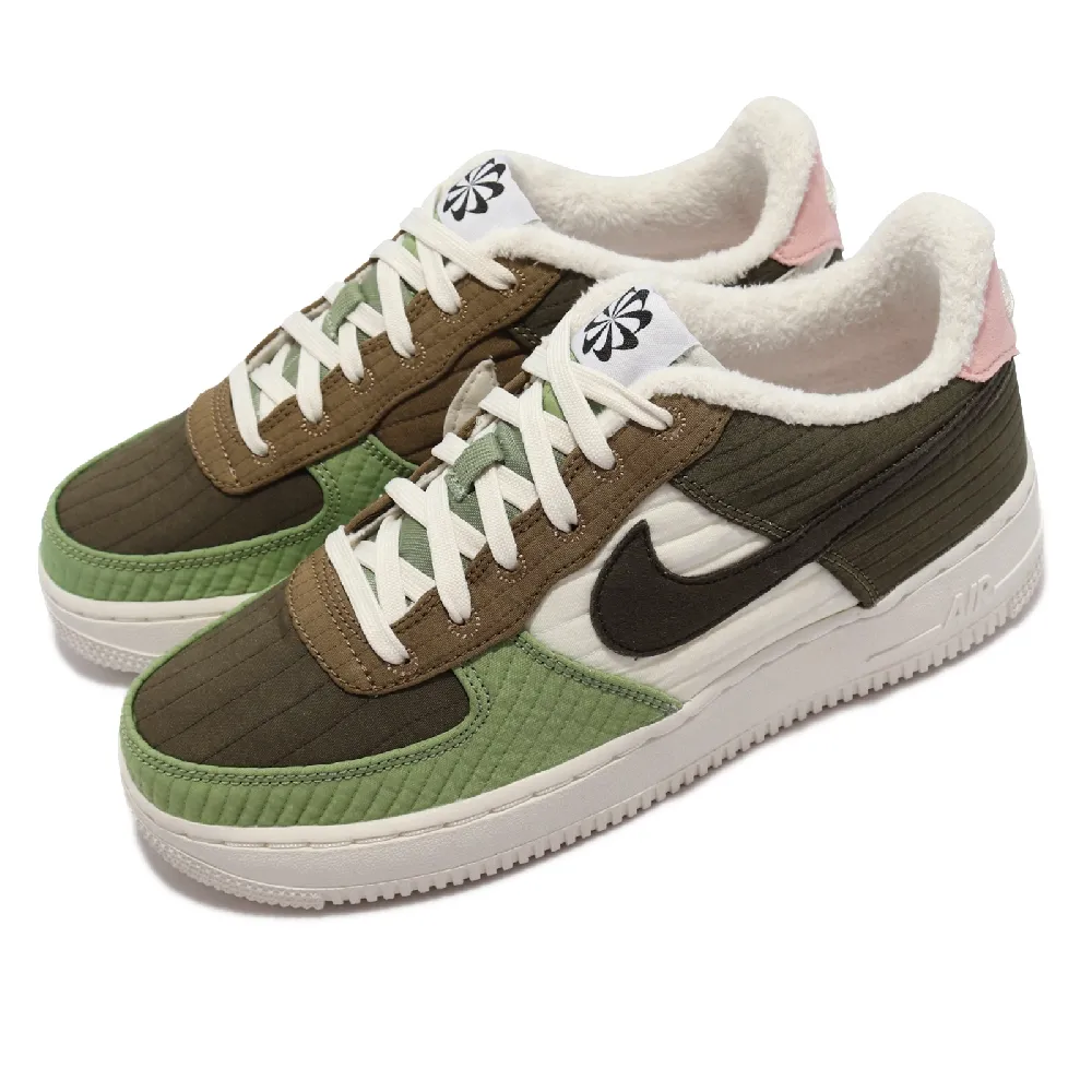 NIKE-耐吉】Nike-Air-Force-1-07-卡其拼接-內裏毛毛-休閒鞋-DC8744-301