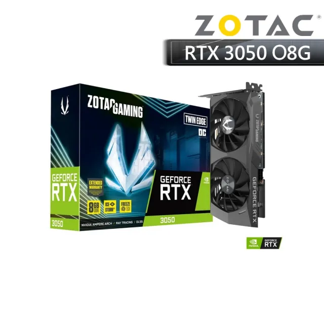 ZOTAC 索泰】GAMING GeForce RTX 3050 Twin Edge OC 8G 顯示卡- momo