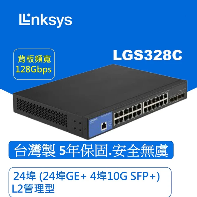 Linksys LGS328MPC 24埠 L2管理型 Gi