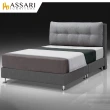 【ASSARI】傢集909型亞麻布房間組_床頭片+床底(單大3.5尺)
