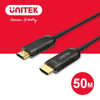 【UNITEK】2.0版 光纖 4K60Hz 高畫質HDMI傳輸線公對公-50M(Y-C1033BK)