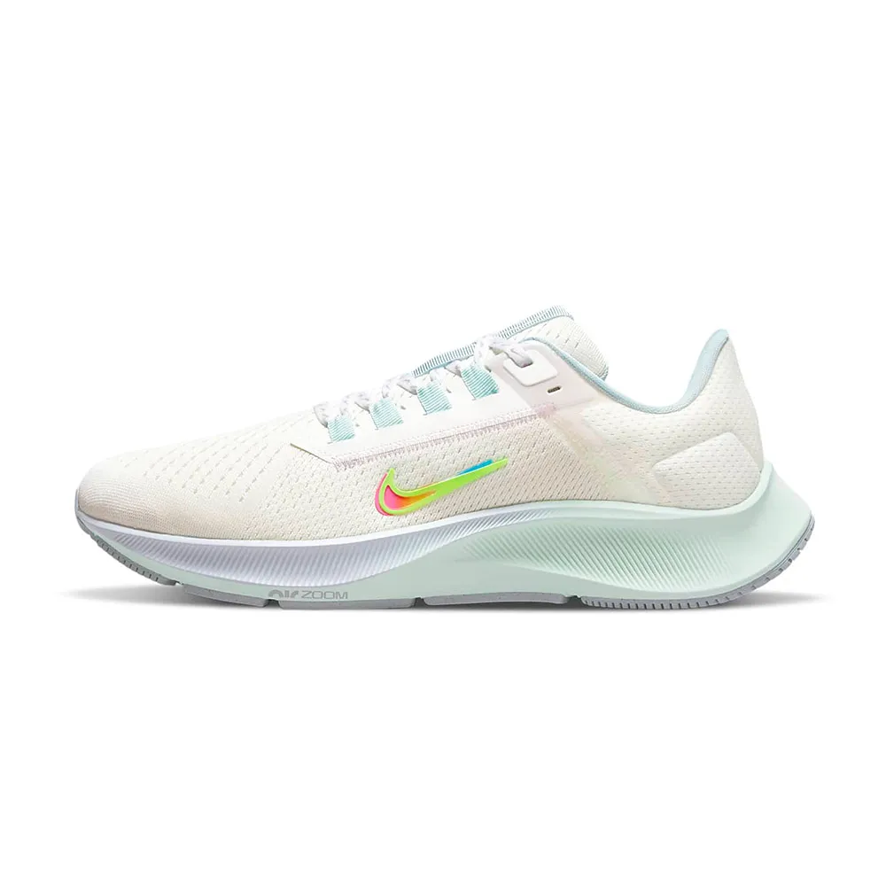 NIKE-耐吉】WMNS-AIR-ZOOM-PEGASUS-38女慢跑鞋-飛馬-米白藍綠黃(DQ5077