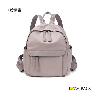【Rosse Bags】時尚休閒迷你牛津布多用單肩雙肩後背包(現+預 灰色 / 粉紫色 / 黑色)