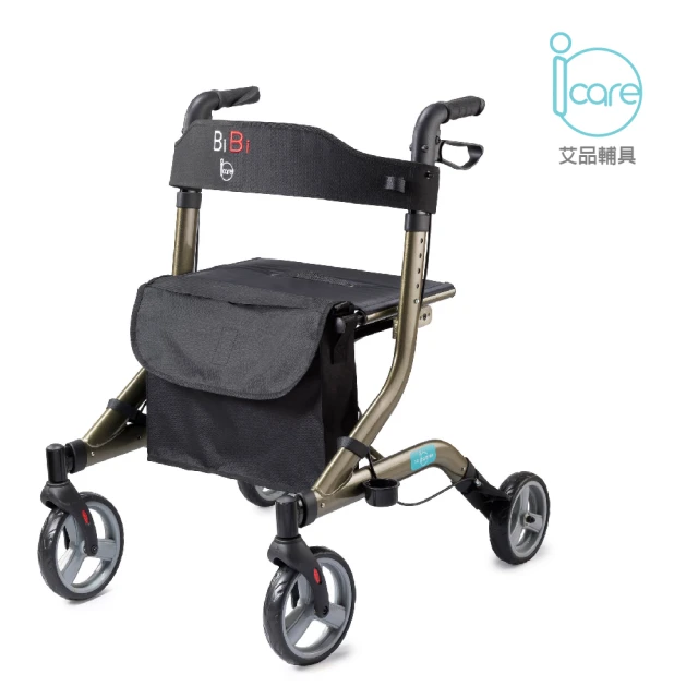 第01名 【i care 艾品輔具】BiBi輕巧時尚助行器-助行椅-銀髮旅(重量僅5.8公斤)