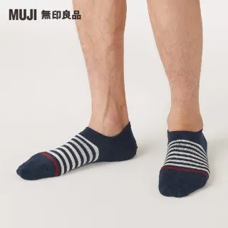 【MUJI 無印良品】男棉混淺口橫紋直角襪(共4色)