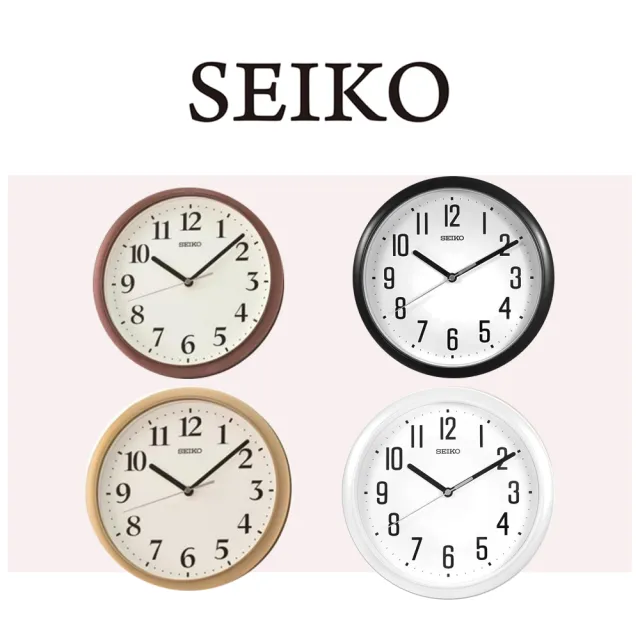 【SEIKO 精工】SEIKO日本精工 QHA005 極簡簡約文青風數字指針壁掛鐘