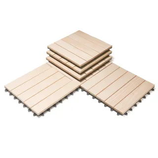 【生活工場】美國檜木拼接地板-6入組