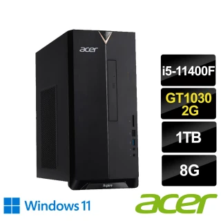 Aspire TC-1660 i5 六核獨顯電腦(i5-11400F/8G/1TB HDD/GT1030-2G/Win11)