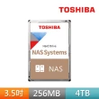 【送YOMIX 六合一充電線】TOSHIBA 東芝 N300系列 NAS硬碟 4TB 3.5吋 7200轉 三年保固(HDWG440AZSTA)