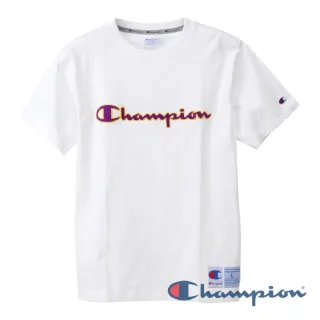 【Champion】AS刺繡Logo短Tee-白色