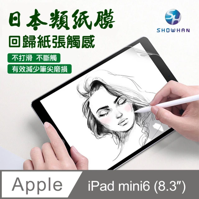 第03名 【SHOWHAN】iPad Mini 6 8.3吋類紙模 繪圖專用保護貼(平板保護貼 iPad 類紙膜)