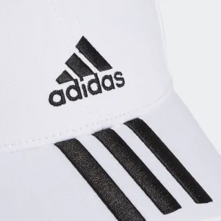 【adidas 愛迪達】BBALL 3S CAP CT 休閒帽 男女 白(FQ5411)