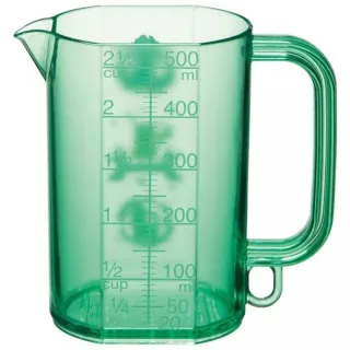 【小禮堂】寶可夢 單耳透明塑膠量杯 500ml 《綠集合款》(平輸品)