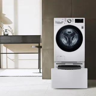 【LG 樂金】15+2公斤◆蒸洗脫烘WiFi TWINWash雙能洗洗衣機◆冰磁白(WD-S15TBD+WT-SD200AHW)