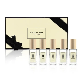 【Jo Malone】經典五入香水禮盒 9ml*5(英國梨+鼠尾草&海鹽+藍風鈴+牡丹與胭紅麂絨+青檸&羅勒 平輸航空版)