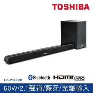 【TOSHIBA 東芝】2.1聲道藍牙無線家庭劇院/聲霸(TY-WSB600)