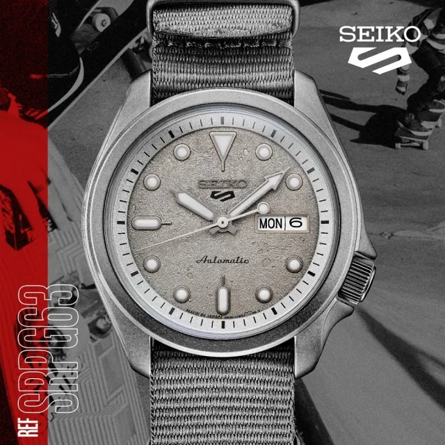 SEIKO 精工】5 Sports系列Lineup 仿舊感水泥灰機械腕錶(SRPG63K1/4R36-08L0N) - momo購物網-  好評推薦-2023年3月