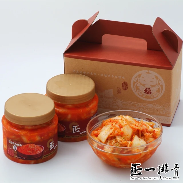 【正一排骨】韓式泡菜禮盒(700g/罐_2罐/盒)