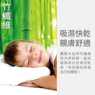 【美國寢之堡】竹纖維防蹣枕頭保潔墊(50x70cm  2入)