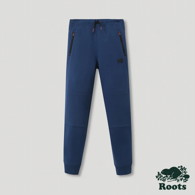 【Roots】Roots 大童- 山林漫步系列 雙面布休閒棉褲(藍色)