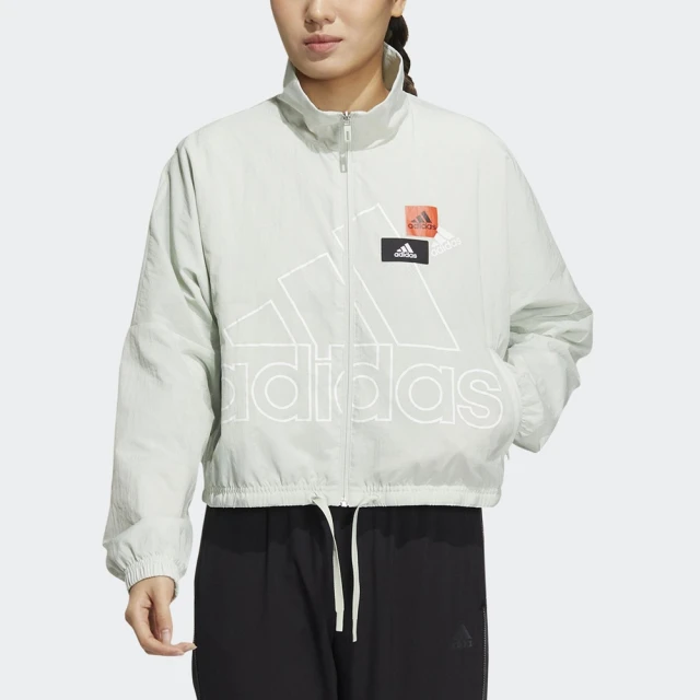 adidas 愛迪達【adidas 愛迪達】外套 女款 運動外套 風衣外套 亞規 綠 HM5290