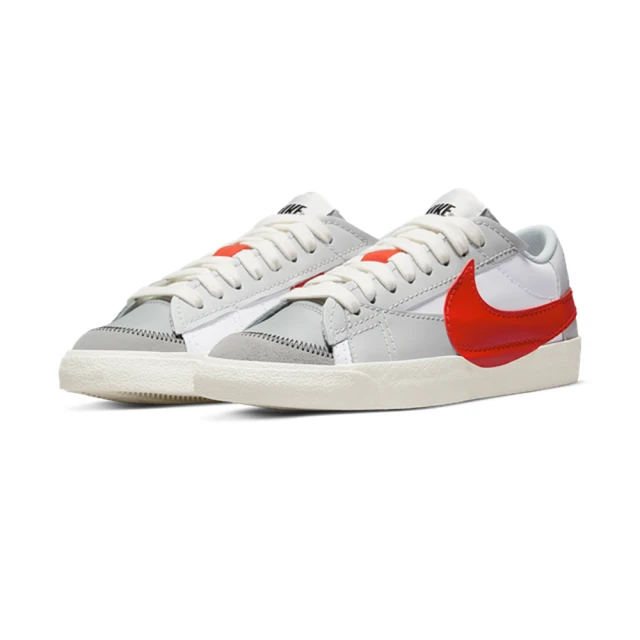 【NIKE 耐吉】休閒鞋 運動鞋 BLAZER LOW 77 JUMBO 男鞋 白紅(DQ8769100)