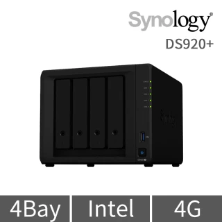 【Synology 群暉科技】DS920+ 4Bay 網路儲存伺服器