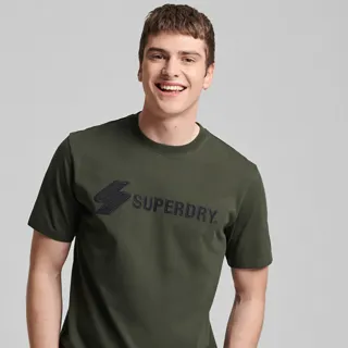 【Superdry】男裝 短袖T恤 CODE SL APPLIQUE(橄欖綠)