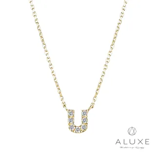 【ALUXE亞立詩】Alphabet系列 10K鑽石項鍊-U(網路限定商品)
