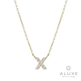 【ALUXE亞立詩】Alphabet系列 10K鑽石項鍊-X(網路限定商品)