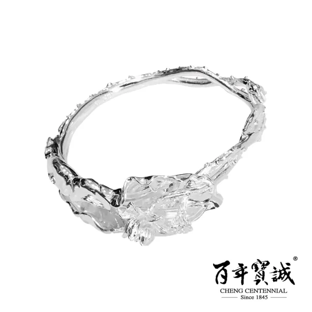 百年寶誠 夢裡尋花足銀手鐲 六月荷花 十二花神原創設計 Momo購物網