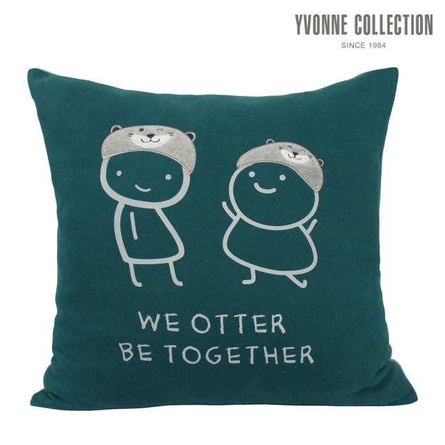 【Yvonne Collection】賴在一起方形抱枕_60x60公分(極光綠)