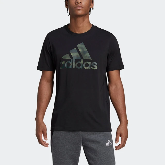 adidas 愛迪達【adidas 愛迪達】上衣 男款 短袖上衣 運動 亞規 M CAMO T 黑 HL6934