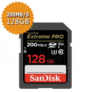 Extreme Pro SDXC V30 128GB 200MB/s記憶卡(平行輸入)
