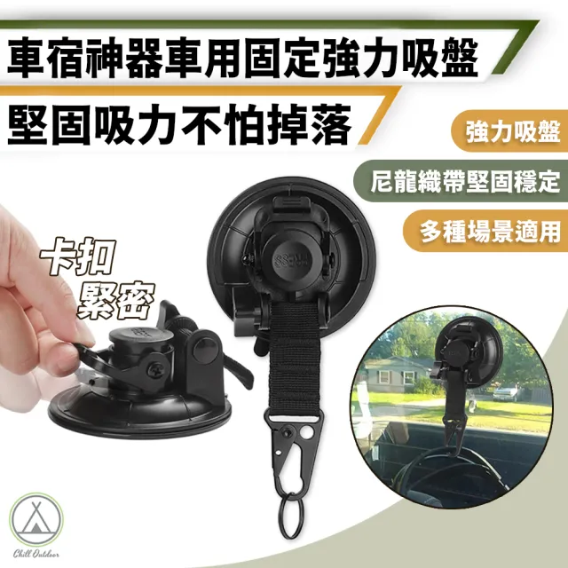 Chilloutdoor 車用固定強力吸盤 露營天幕吸盤車頂天幕天幕固定車頂吸盤強力吸盤吸盤營繩固定 Momo購物網