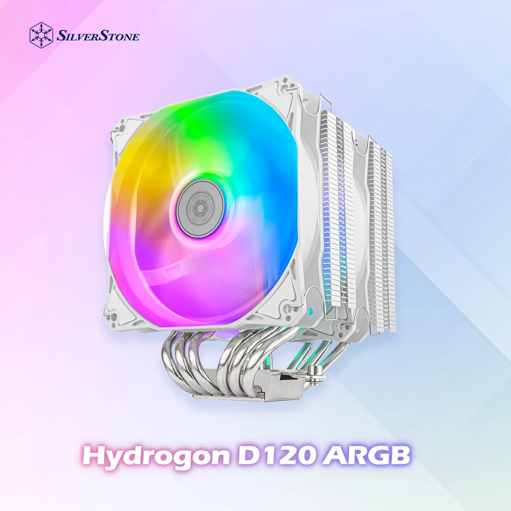 【SilverStone 銀欣】HYD120W-ARGB(白色雙塔雙ARGB風扇六導管CPU散熱器)