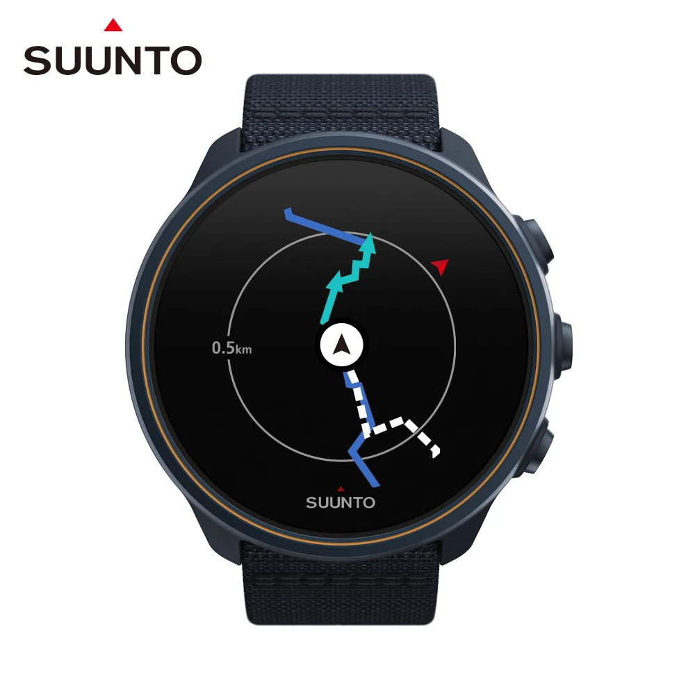 Suunto 9 Baro Titanium 堅固強勁 超長電池續航力 及 氣壓式高度的多項目運動GPS腕錶(花崗石藍)