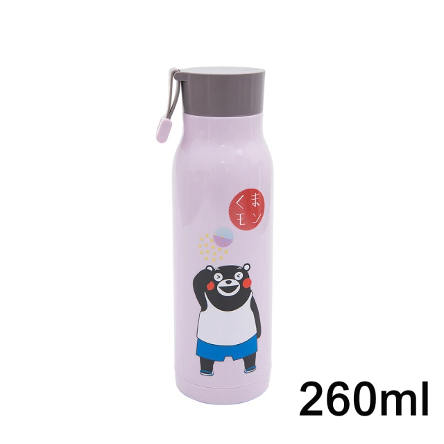 【KUMAMON 酷MA萌】內膽玻璃雙層轉蓋玻璃隨行杯260ml KMM-CUP-003(全新庫存出清)