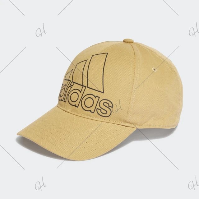 【adidas 愛迪達】帽子 運動帽 棒球帽 遮陽帽 OUTLIN LOGO CAP 卡其 HL4796