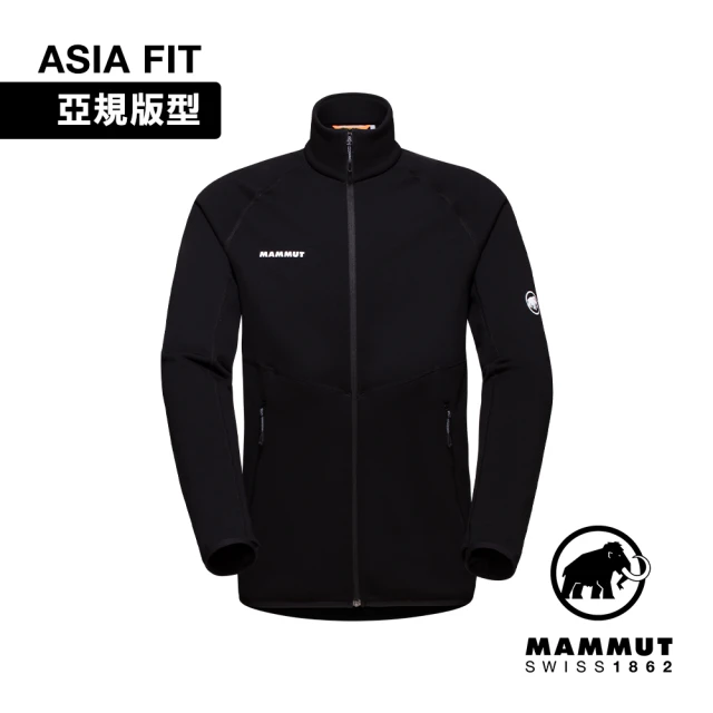 【Mammut 長毛象】Aconcagua ML Jacket AF Men 透氣快乾刷毛立領外套 黑色 男款 #1014-04290