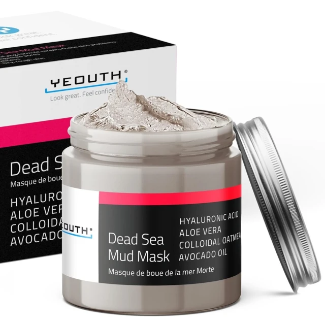 【YEOUTH】淨膚死海泥面膜Dead Sea Mud Mask深層清潔泥膜(含玻尿酸-蘆薈-燕麥和鱷梨油)