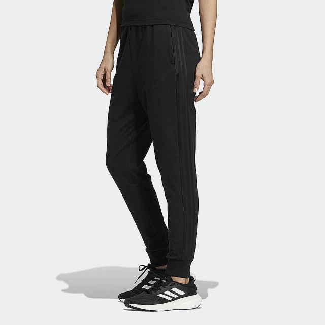 【adidas 愛迪達】長褲 女款 運動長褲 亞規 MH 3S FT PANTS 黑 HM7067