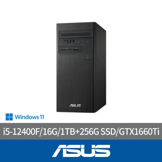 【ASUS 華碩】H-S500TD i5 六核心文書電腦(i5-12400F16G1TB HDD+256GB SSDGTX1660Ti 6GWin11)