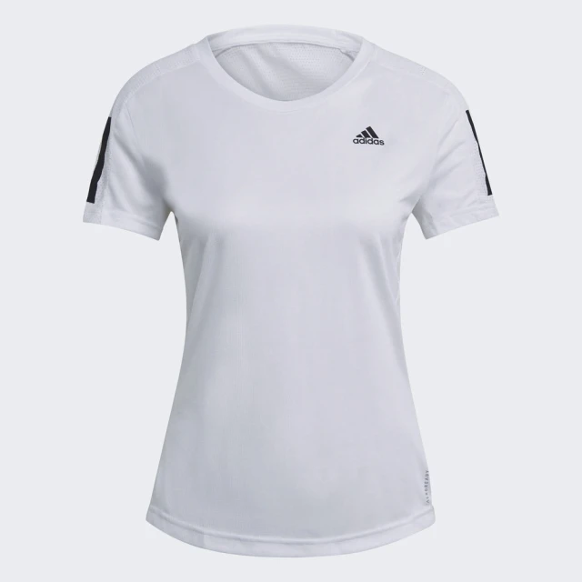 adidas 愛迪達【adidas 愛迪達】Own The Run Tee 女 T恤 運動 跑步 透氣 短袖 上衣 亞洲尺寸 白(GJ9989)